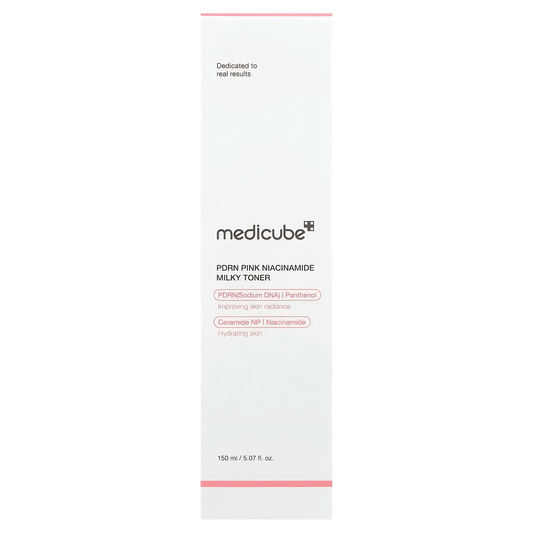 Tónico facial lechoso rosa con Niacinamida y PDRN