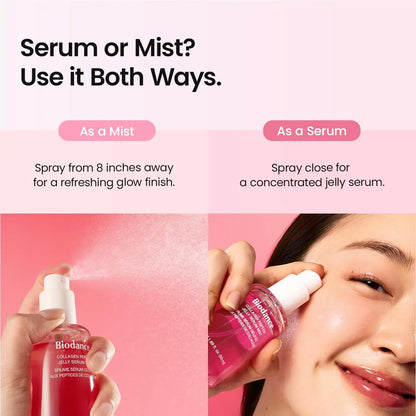 [Biodance Official] Collagen Peptides Jelly Serum Mist & Collagen Hydrogel Facemask | Pore Tightening, Firming, Glow, Glass Skin, Elasticity Improvement, Hydrating Face Mist, Plumping, Anti-Aging Face Spray, Sprayable Hydrogel, Korean Skin Care