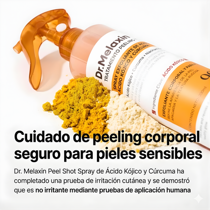 Spray exfoliante de Ácido Kójico y Cúrcuma – Limpieza de poros y renovación de la piel.