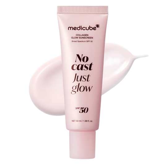 Protector solar con colágeno SPF 50 – hidratante, sin residuo blanco y efecto glow.