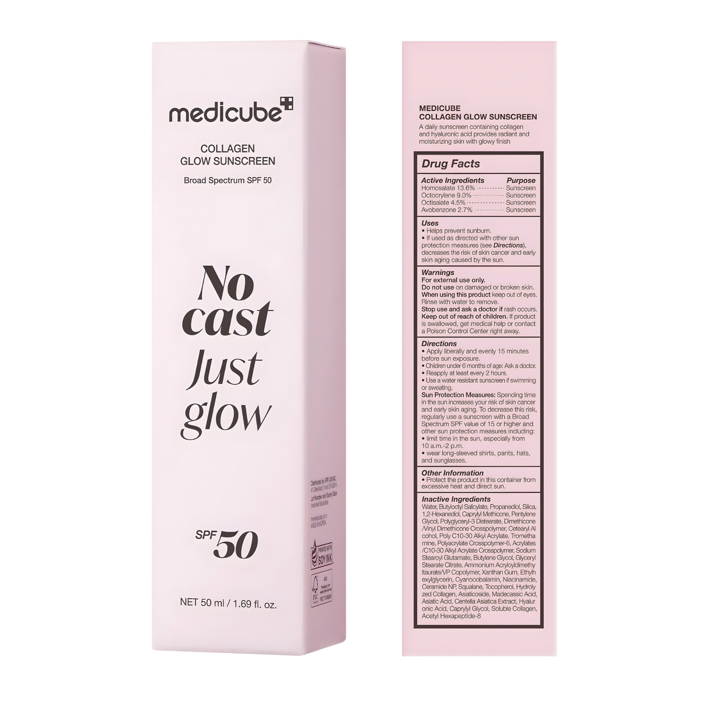 Protector solar con colágeno SPF 50 – hidratante, sin residuo blanco y efecto glow.
