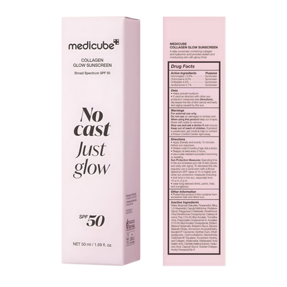 Protector solar con colágeno SPF 50 – hidratante, sin residuo blanco y efecto glow.