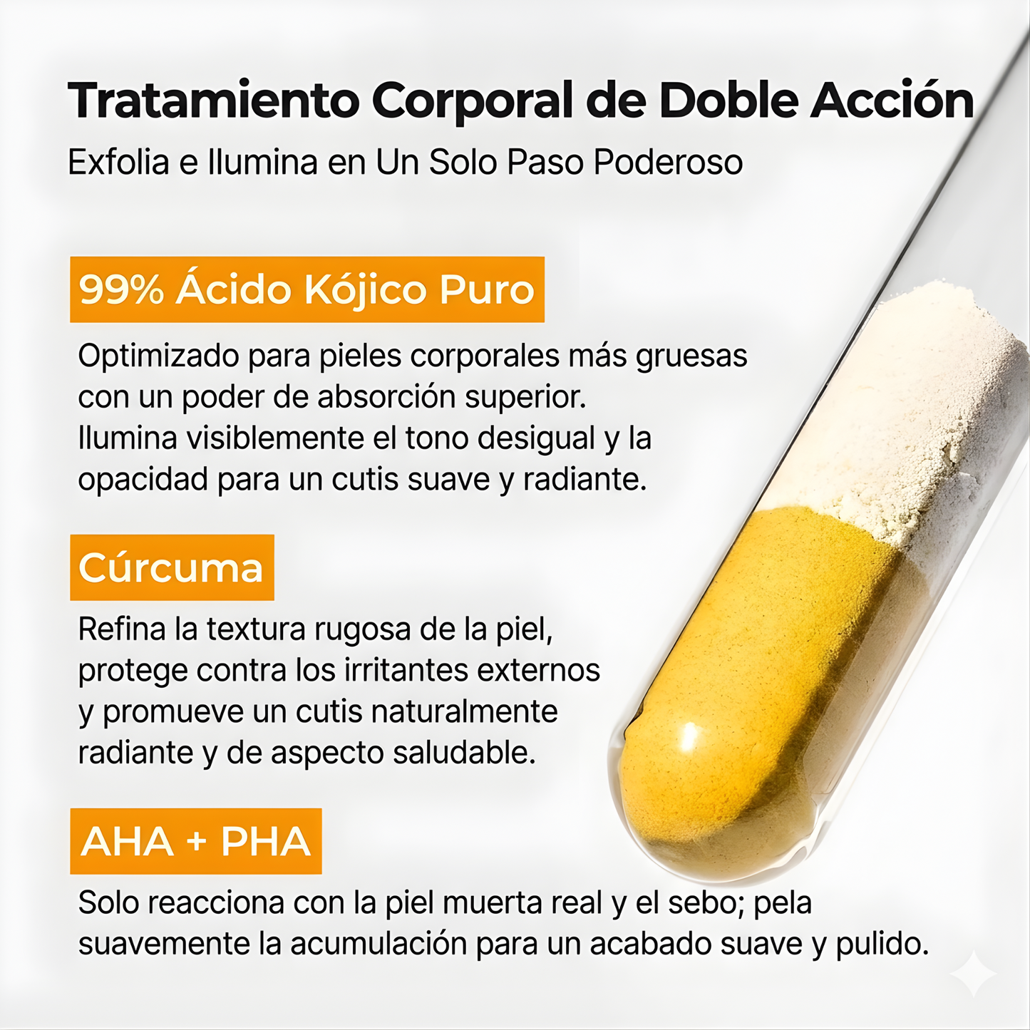 Spray exfoliante de Ácido Kójico y Cúrcuma – Limpieza de poros y renovación de la piel.
