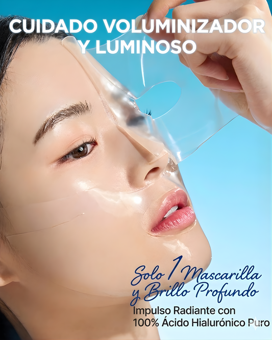 Mascarilla glow booster con acido hialuronico y PDRN (5 und.)