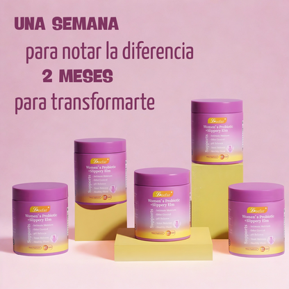Gomitas probióticas femeninas para equilibrio del ph e hidratación.