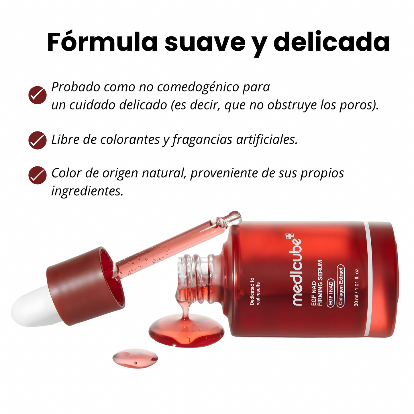 Sérum reafirmante antiedad con NAD+ y EGF – Efecto lifting & luminosidad.