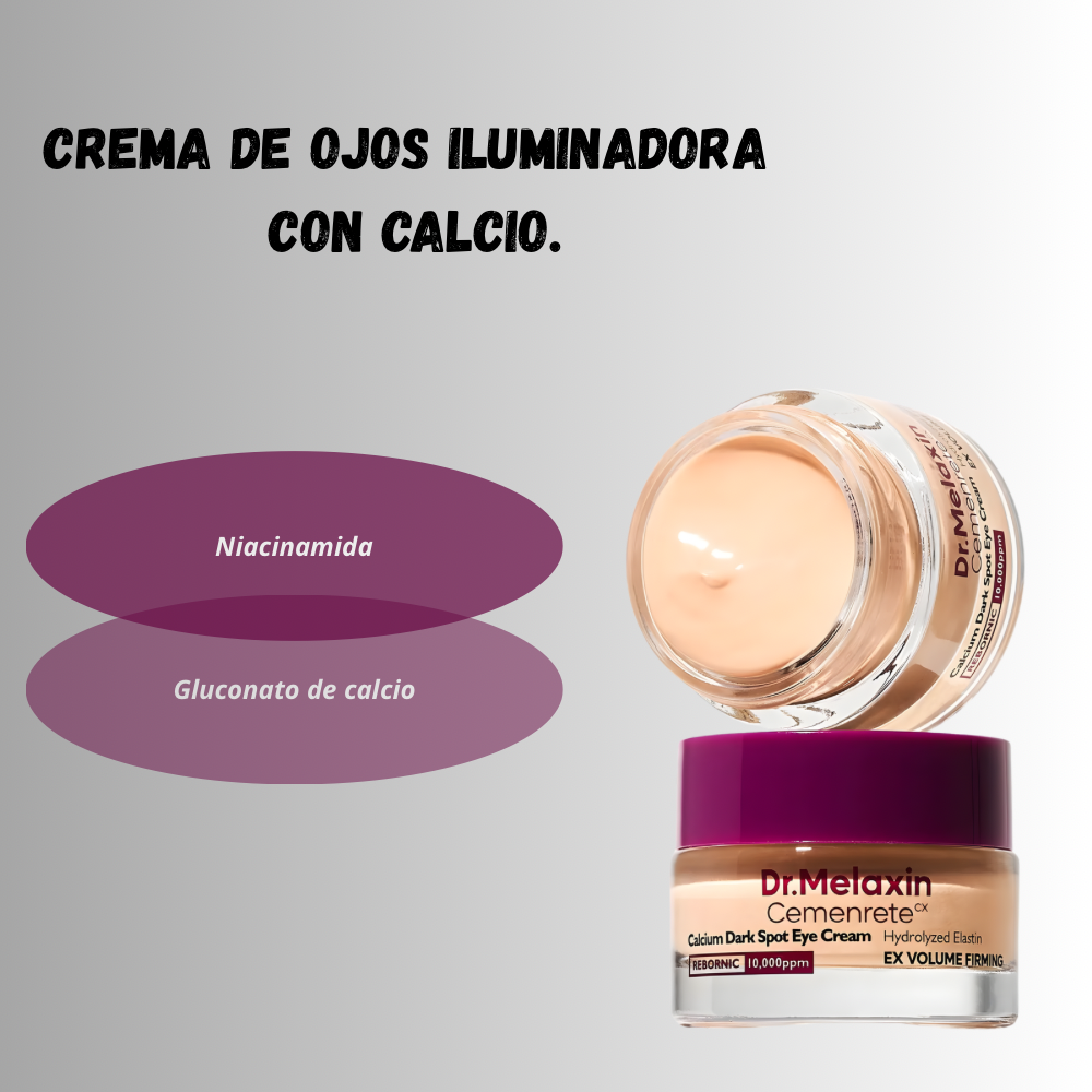 Crema de ojos iluminadora con calcio.
