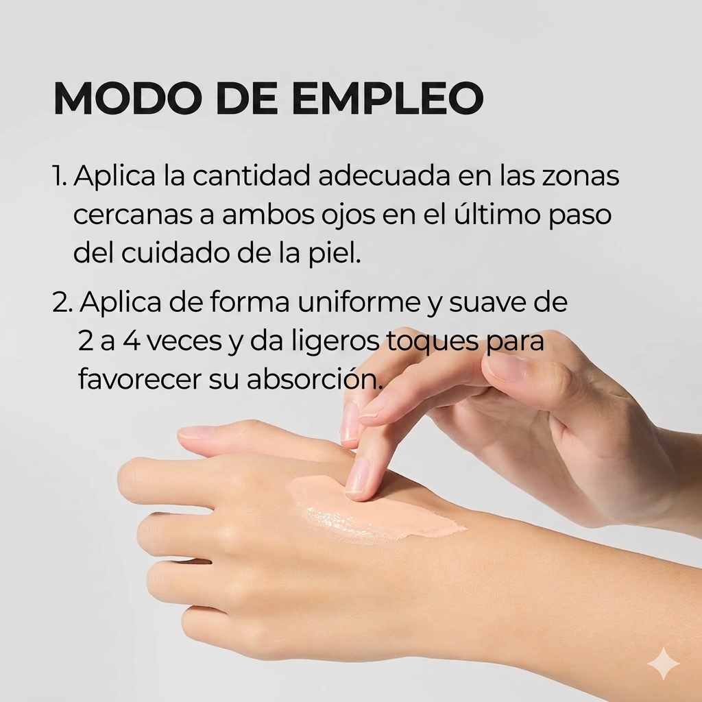 Crema de ojos iluminadora con calcio.