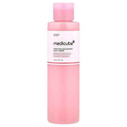 Tónico facial lechoso rosa con Niacinamida y PDRN
