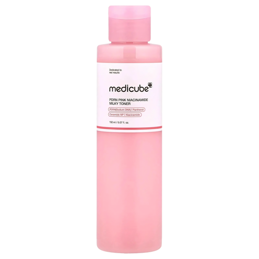 Tónico facial lechoso rosa con Niacinamida y PDRN
