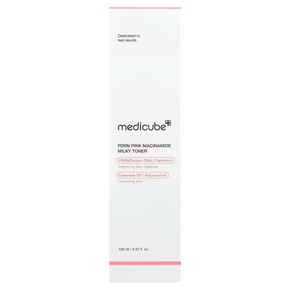 Tónico facial lechoso rosa con Niacinamida y PDRN