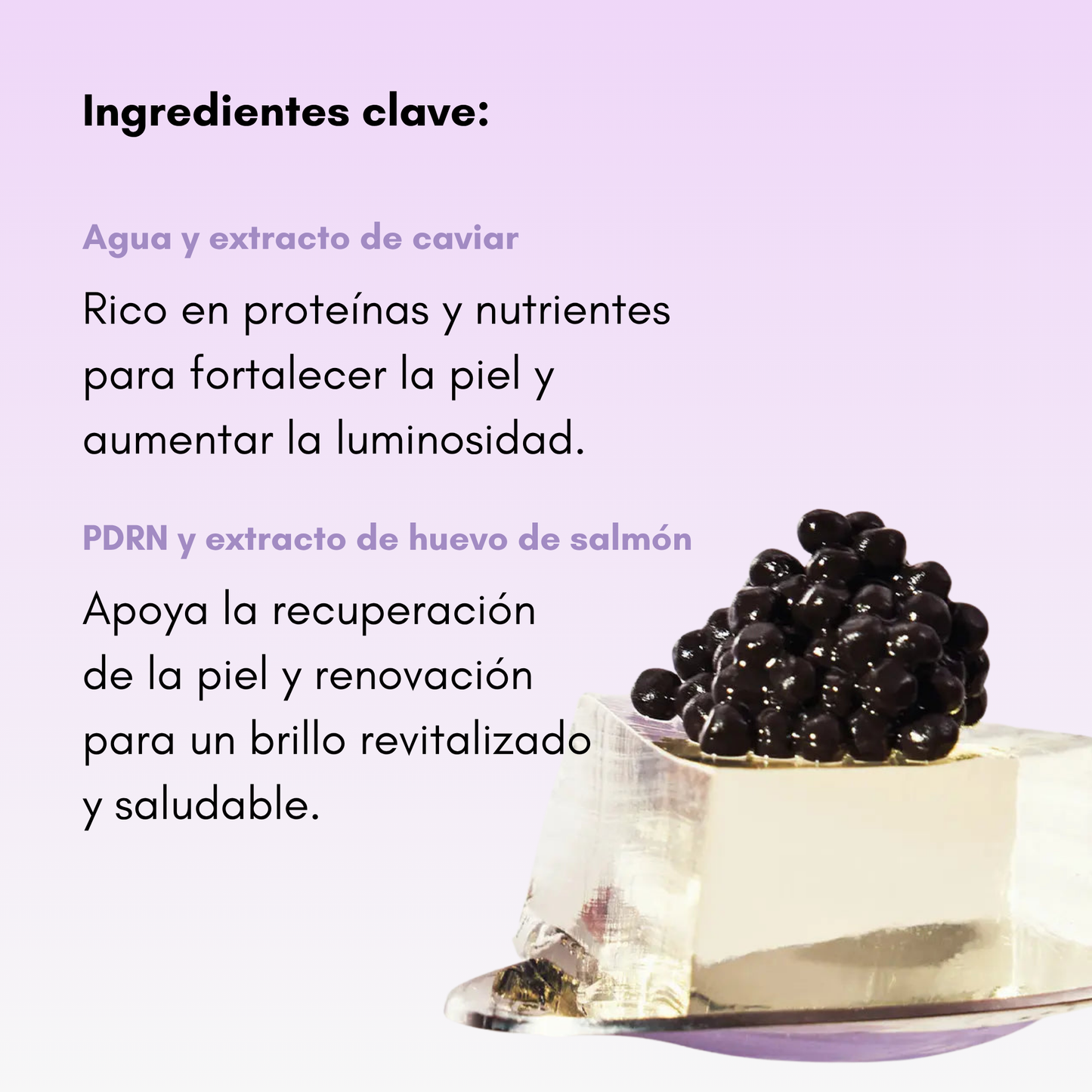 Mascarilla nocturna PDRN de Caviar reparadora